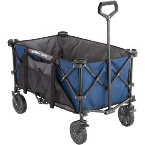imageGorilla Carts Foldable Wagon Heavy Duty Collapsible Cart with Wheels 7 Cu Ft BlackBlue