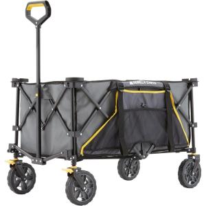 imageGorilla Carts Foldable Wagon Heavy Duty Collapsible Cart with Wheels 7 Cu Ft BlackGray