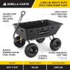 imageGorilla Carts 10 Cu Ft Poly Yard Dump Cart and Utility Wagon with Steel Frame and 1500 Pound Heavy Duty Capacity for Lawn and Gardening BlackBlack