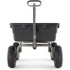 imageGorilla Carts 10 Cu Ft Poly Yard Dump Cart and Utility Wagon with Steel Frame and 1500 Pound Heavy Duty Capacity for Lawn and Gardening BlackBlack