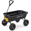 imageGorilla Carts 7GCGNF HeavyDuty Poly Dump Garden Cart with NoFlat Tires 7 Cubic Feet 1200Pound Capacity Black Amazon Exclusive4Cubic Feet