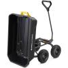 imageGorilla Carts 7GCGNF HeavyDuty Poly Dump Garden Cart with NoFlat Tires 7 Cubic Feet 1200Pound Capacity Black Amazon Exclusive4Cubic Feet