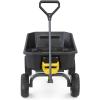 imageGorilla Carts 7GCGNF HeavyDuty Poly Dump Garden Cart with NoFlat Tires 7 Cubic Feet 1200Pound Capacity Black Amazon Exclusive4Cubic Feet