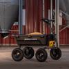 imageGorilla Carts 7GCGNF HeavyDuty Poly Dump Garden Cart with NoFlat Tires 7 Cubic Feet 1200Pound Capacity Black Amazon Exclusive7Cubic Feet
