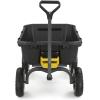 imageGorilla Carts 7GCGNF HeavyDuty Poly Dump Garden Cart with NoFlat Tires 7 Cubic Feet 1200Pound Capacity Black Amazon Exclusive7Cubic Feet