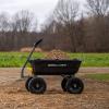 imageGorilla Carts 7GCGNF HeavyDuty Poly Dump Garden Cart with NoFlat Tires 7 Cubic Feet 1200Pound Capacity Black Amazon Exclusive7Cubic Feet