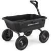 imageGorilla Carts 7GCGNF HeavyDuty Poly Dump Garden Cart with NoFlat Tires 7 Cubic Feet 1200Pound Capacity Black Amazon Exclusive7Cubic Feet