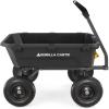 imageGorilla Carts 7GCGNF HeavyDuty Poly Dump Garden Cart with NoFlat Tires 7 Cubic Feet 1200Pound Capacity Black Amazon Exclusive7Cubic Feet
