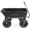 imageGorilla Carts Heavy Duty Poly Yard Dump Cart Garden Wagon Utility Wagon with Easy to Assemble Steel Frame 1500 Pound Capacity and 16 Inch Tires10Cubic Feet