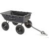 imageGorilla Carts Heavy Duty Poly Yard Dump Cart Garden Wagon Utility Wagon with Easy to Assemble Steel Frame 1500 Pound Capacity and 16 Inch Tires10Cubic Feet