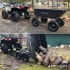 imageGorilla Carts Heavy Duty Poly Yard Dump Cart Garden Wagon Utility Wagon with Easy to Assemble Steel Frame 1500 Pound Capacity and 16 Inch Tires10Cubic Feet