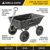 imageGorilla Carts Heavy Duty Poly Yard Dump Cart Garden Wagon Utility Wagon with Easy to Assemble Steel Frame 1500 Pound Capacity and 16 Inch Tires10Cubic Feet