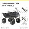 imageGorilla Carts Heavy Duty Poly Yard Dump Cart Garden Wagon Utility Wagon with Easy to Assemble Steel Frame 1500 Pound Capacity and 16 Inch Tires10Cubic Feet