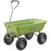 imageGorilla Carts Heavy Duty Poly Yard Dump Cart Garden Wagon Utility Wagon with Easy to Assemble Steel Frame 1500 Pound Capacity and 16 Inch Tires4Cubic Feet
