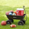 imageGorilla Carts Heavy Duty Poly Yard Dump Cart Garden Wagon Utility Wagon with Easy to Assemble Steel Frame 1500 Pound Capacity and 16 Inch Tires4Cubic Feet
