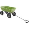imageGorilla Carts Heavy Duty Poly Yard Dump Cart Garden Wagon Utility Wagon with Easy to Assemble Steel Frame 1500 Pound Capacity and 16 Inch Tires4Cubic Feet