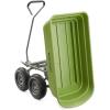 imageGorilla Carts Heavy Duty Poly Yard Dump Cart Garden Wagon Utility Wagon with Easy to Assemble Steel Frame 1500 Pound Capacity and 16 Inch Tires4Cubic Feet