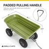 imageGorilla Carts Heavy Duty Poly Yard Dump Cart Garden Wagon Utility Wagon with Easy to Assemble Steel Frame 1500 Pound Capacity and 16 Inch Tires4Cubic Feet