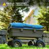 imageGorilla Carts Heavy Duty Poly Yard Dump Cart Garden Wagon Utility Wagon with Easy to Assemble Steel Frame 1500 Pound Capacity and 16 Inch Tires5Cubic Feet