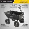 imageGorilla Carts Heavy Duty Poly Yard Dump Cart Garden Wagon Utility Wagon with Easy to Assemble Steel Frame 1500 Pound Capacity and 16 Inch Tires6Cubic Feet