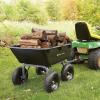 imageGorilla Carts Heavy Duty Poly Yard Dump Cart Garden Wagon Utility Wagon with Easy to Assemble Steel Frame 1500 Pound Capacity and 16 Inch Tires6Cubic Feet