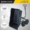 imageGorilla Carts Heavy Duty Poly Yard Dump Cart Garden Wagon Utility Wagon with Easy to Assemble Steel Frame 1500 Pound Capacity and 16 Inch Tires6Cubic Feet