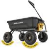 imageGorilla Carts 7GCGNF HeavyDuty Poly Dump Garden Cart with NoFlat Tires 7 Cubic Feet 1200Pound Capacity Black Amazon Exclusive4Cubic Feet