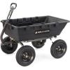 imageGorilla Carts Heavy Duty Poly Yard Dump Cart Garden Wagon Utility Wagon with Easy to Assemble Steel Frame 1500 Pound Capacity and 16 Inch Tires10Cubic Feet